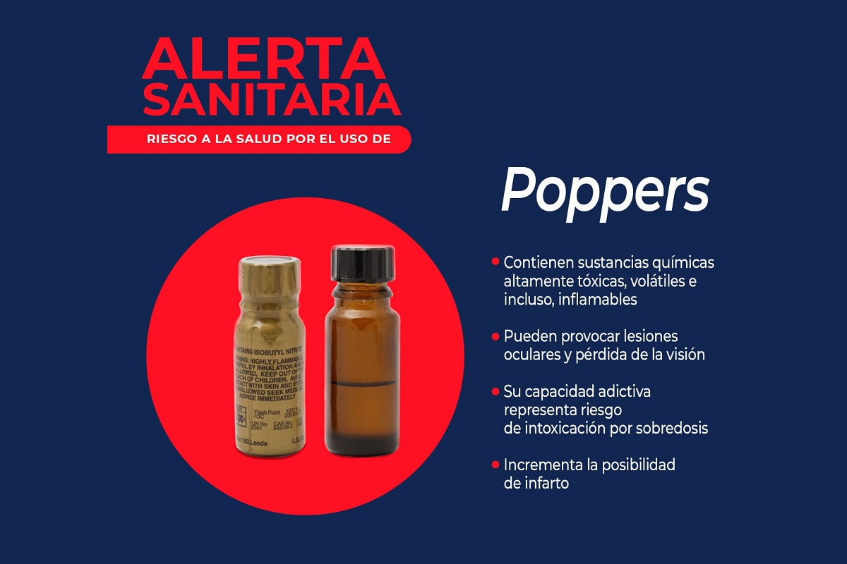 Cofepris alerta sobre el consumo de poppers: aumenta riesgo de infarto y ceguera 3 poppers