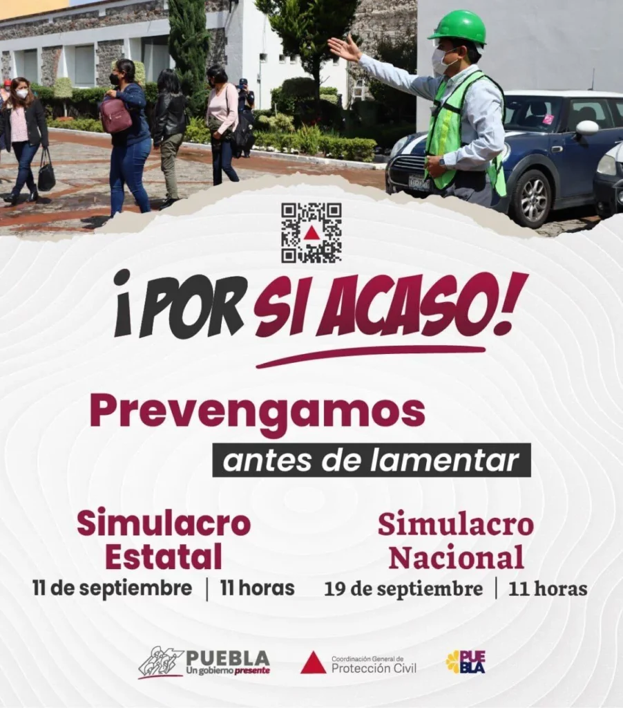 ¡No te espantes! Habrá dos simulacros el 11 y 19 septiembre en Puebla 3 11 y 19 septiembre