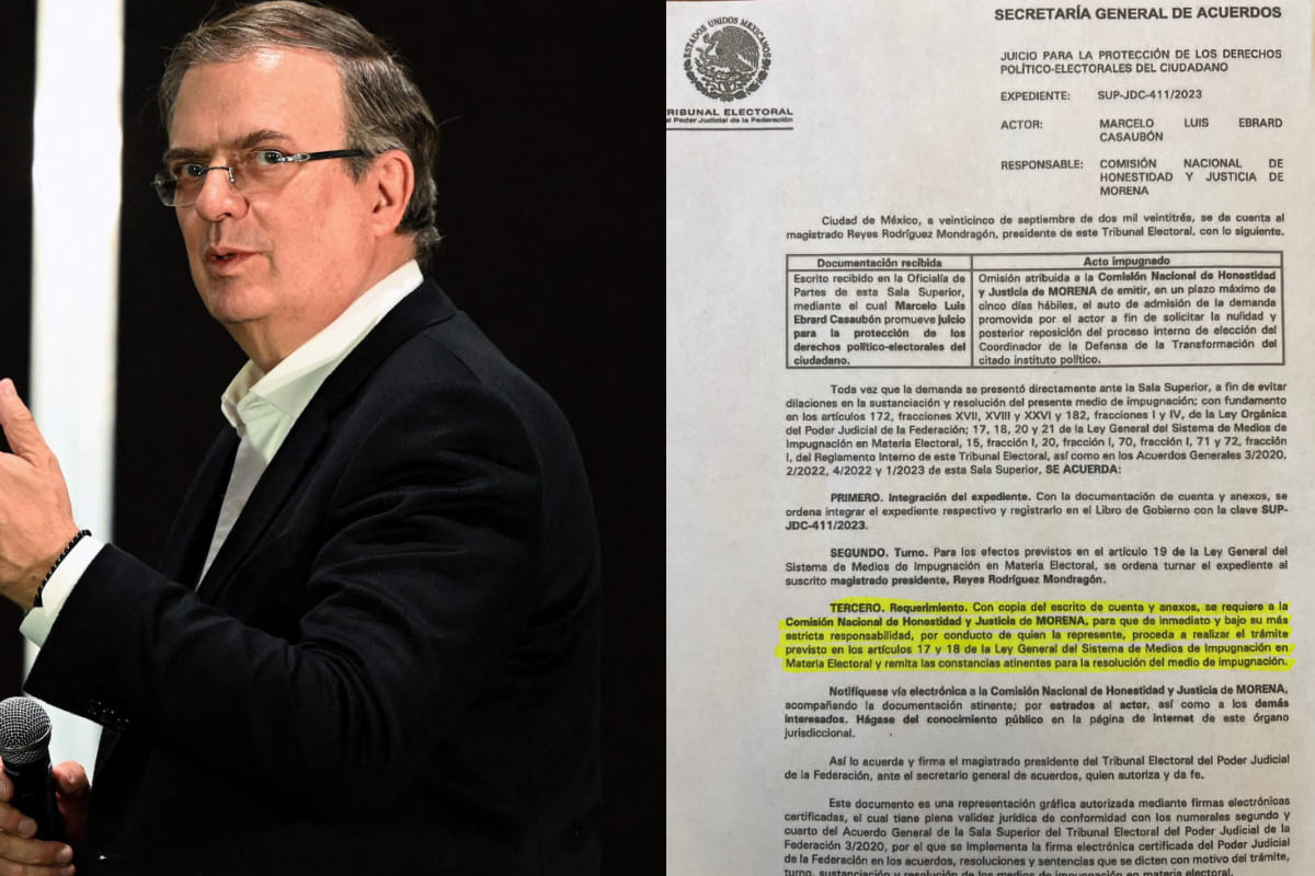 Tribunal ordena a Morena atender impugnación de Marcelo Ebrard