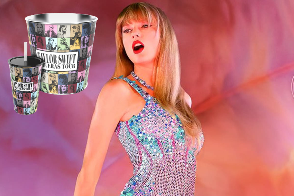 Estos son los vasos y palomeras del Eras Tour de Taylor Swift en Cinépolis