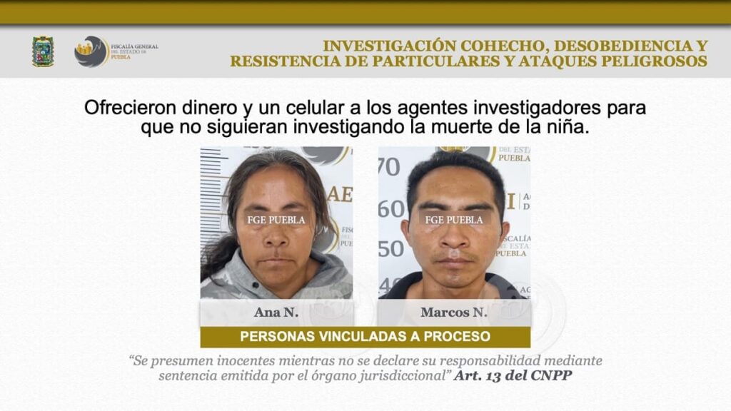 Investigan a abuela y padre de Daniela de 6 años que murió en Puebla