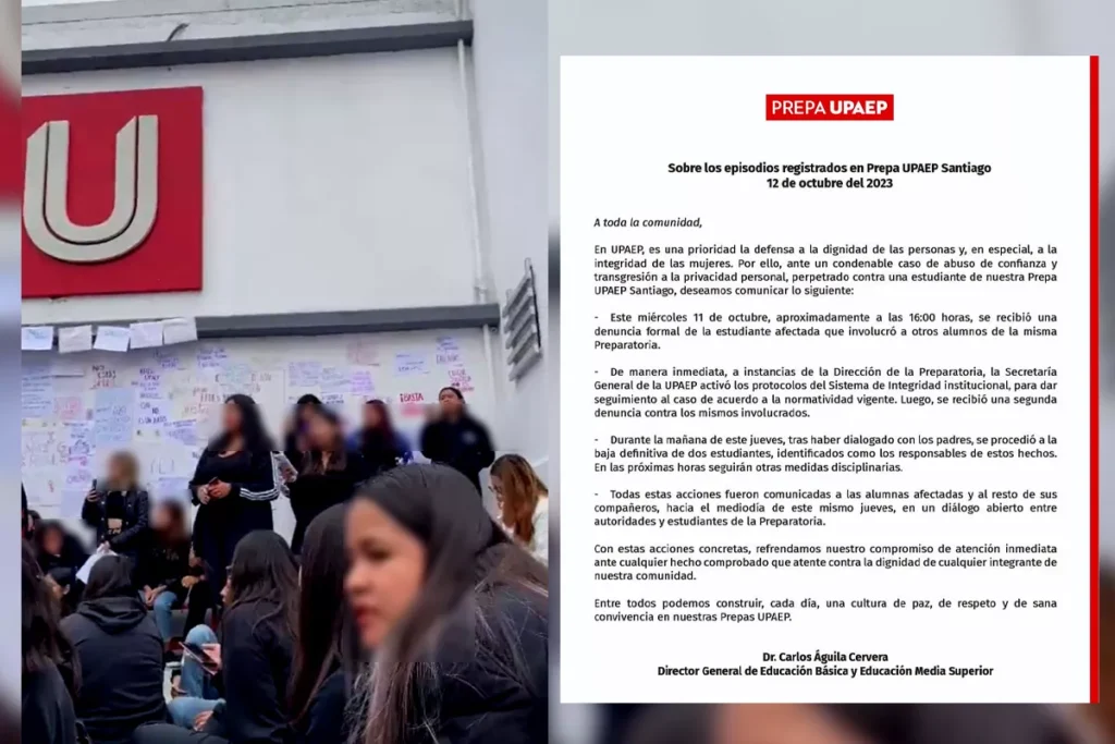 Prepa Upaep expulsa a dos alumnos por difundir material de compañera