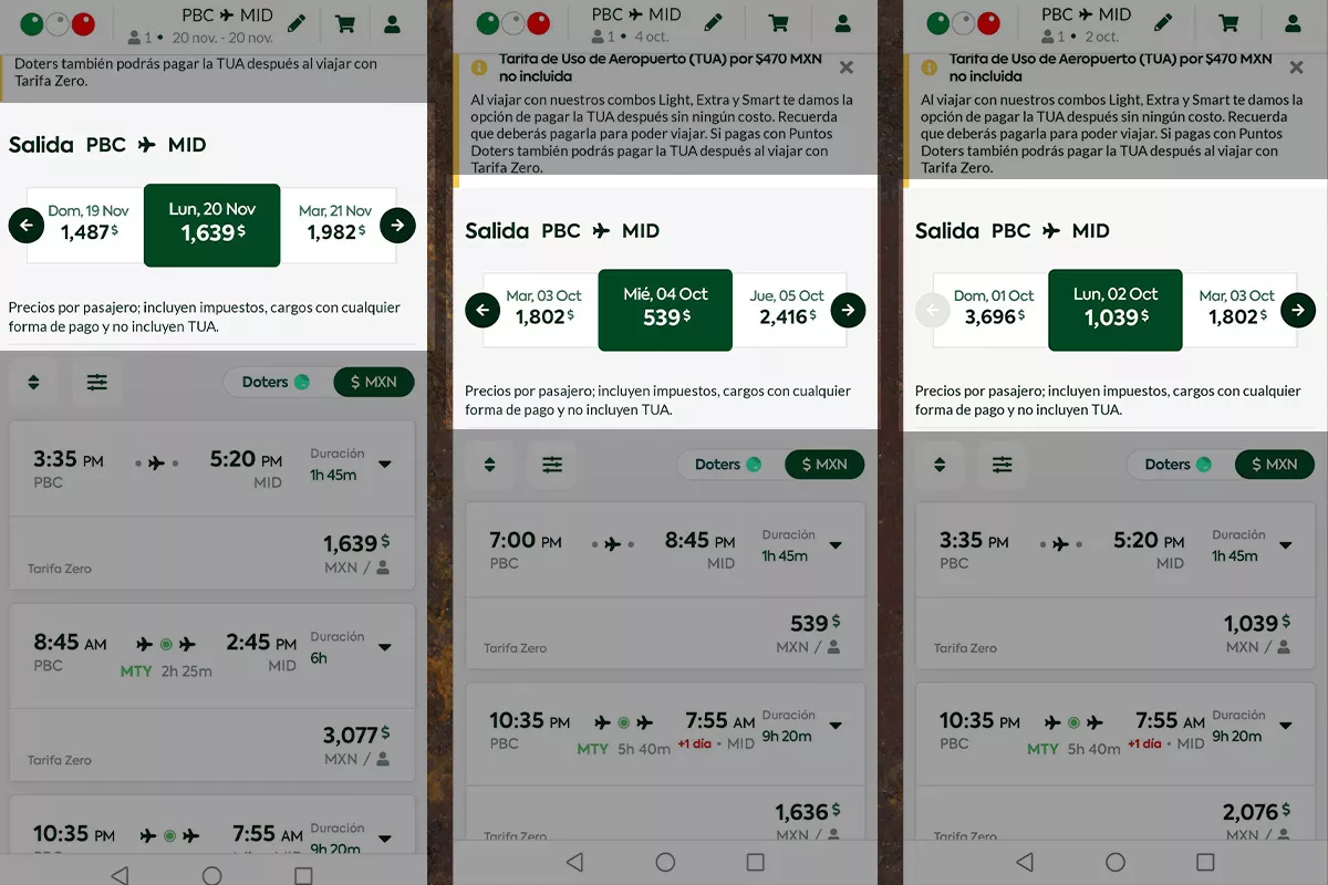 Vuelos Puebla Merida 1