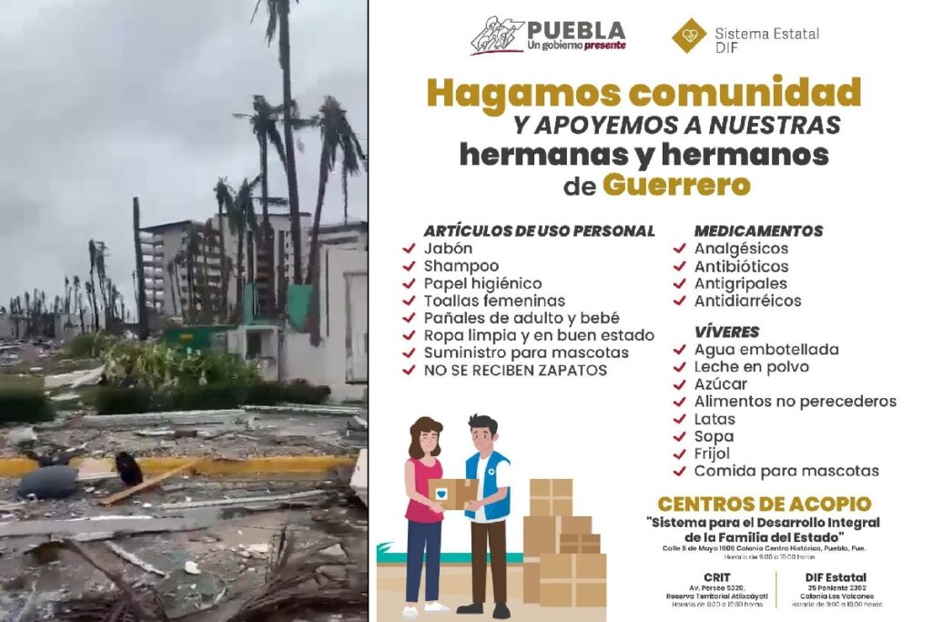 centros de acopio en puebla por otis