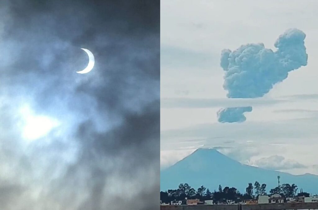 eclipse solar volcan popocatepetl sismo