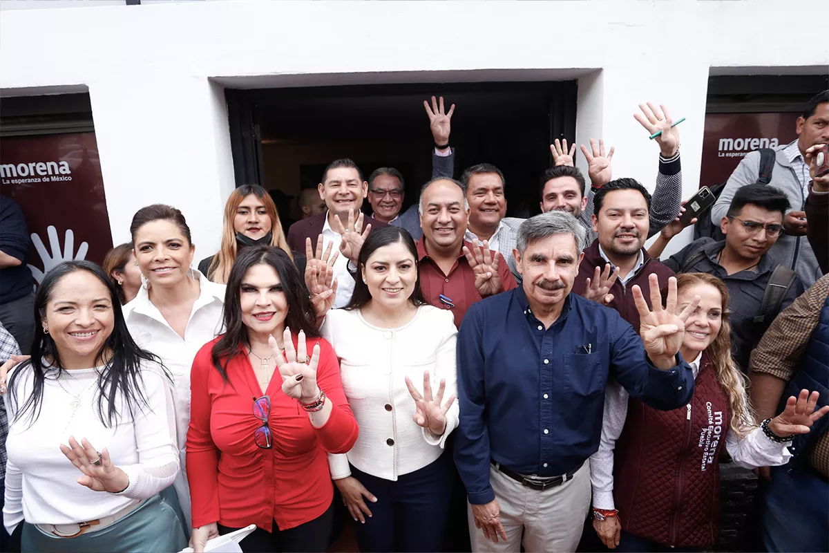 Elecciones 2024 Puebla: Morena mantiene en secreto datos de encuesta de reconocimiento 15 aspirantes a la gubernatura en Morena Puebla