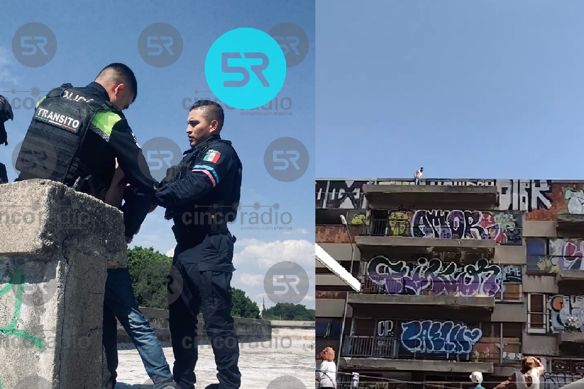 Rescatan a sujeto que intentaba lanzarse de un edificio abandonado frente al Paseo Bravo 6 hombre intenta lanzarse de un edificio en el paseo bravo