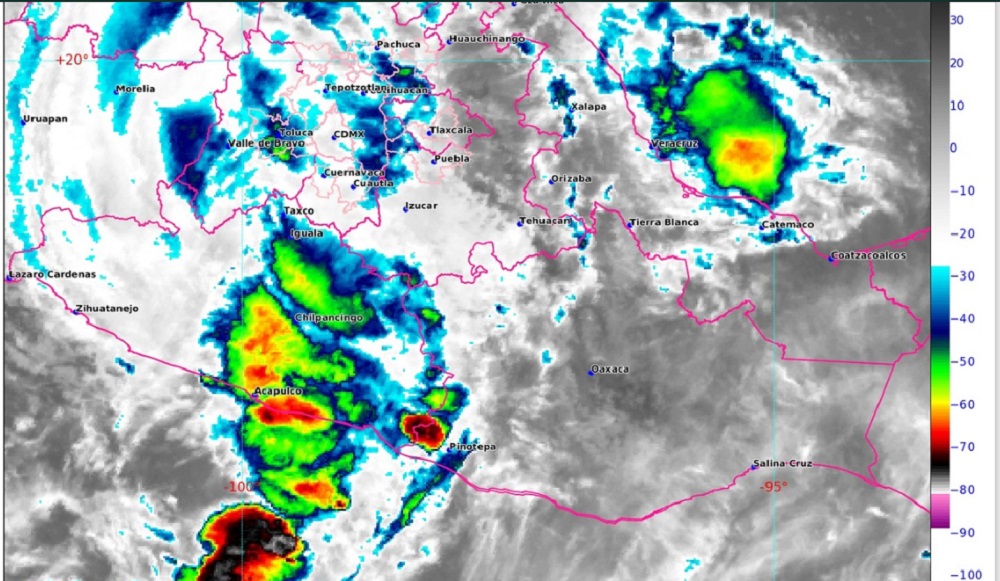 huracan otis mapa satelital