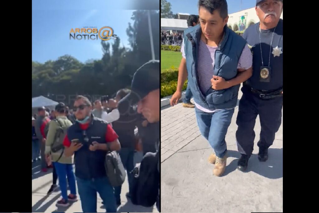 Paola Angón reprime a manifestantes