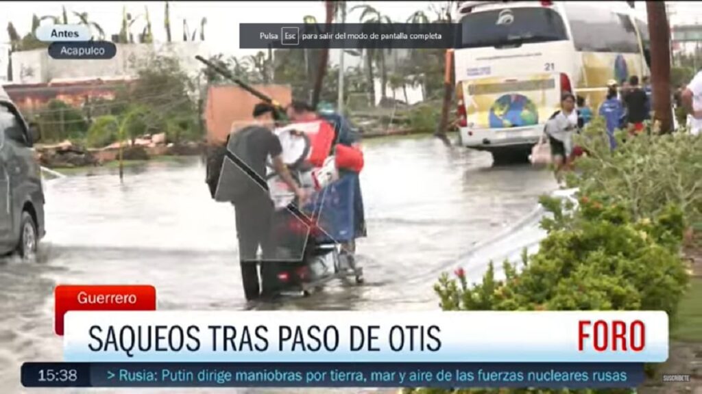 Raíña acapulco huracán otis
