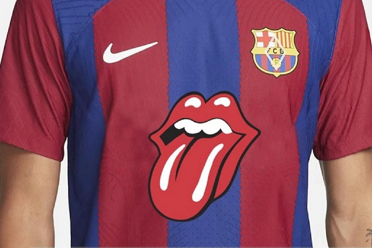 Histórico: La lengua de los Rolling Stones se fusiona con la camiseta del Barcelona 4 camiseta rolling stones barcelona