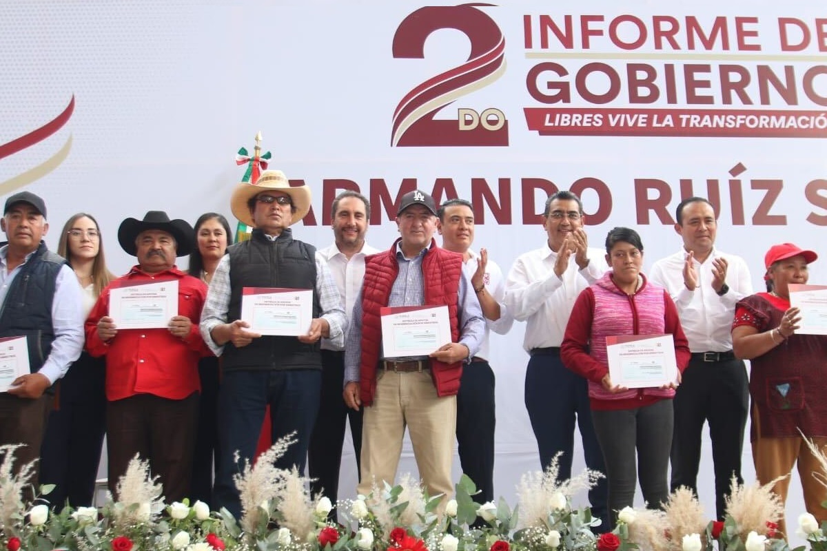 Asiste Sergio Salomón a Segundo Informe del municipio de Libres 1 Segundo informe de labores Liebres