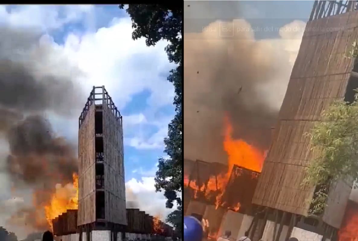 Parque del Jaguar: incendio consume las palapas de este proyecto complementario al Tren Maya 6 Incendio Parqued el Jaguar