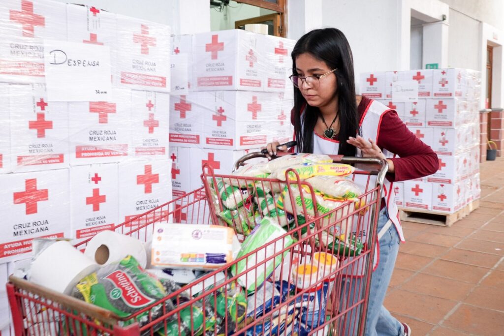 Cruz Roja Puebla recibe donaciones para damnificados en Guerrero