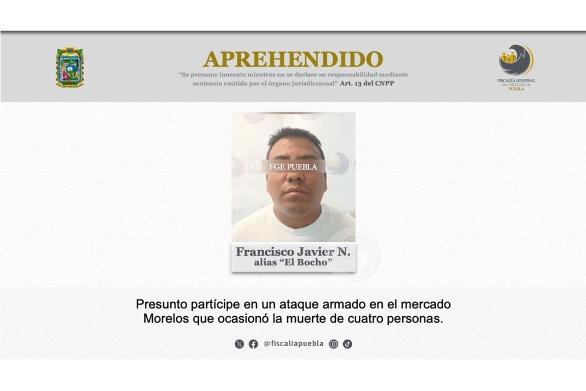 Detienen a 'El Bocho', implicado en la balacera del Mercado Morelos 1 El Bocho implicado en la balacera del Mercado Morelos