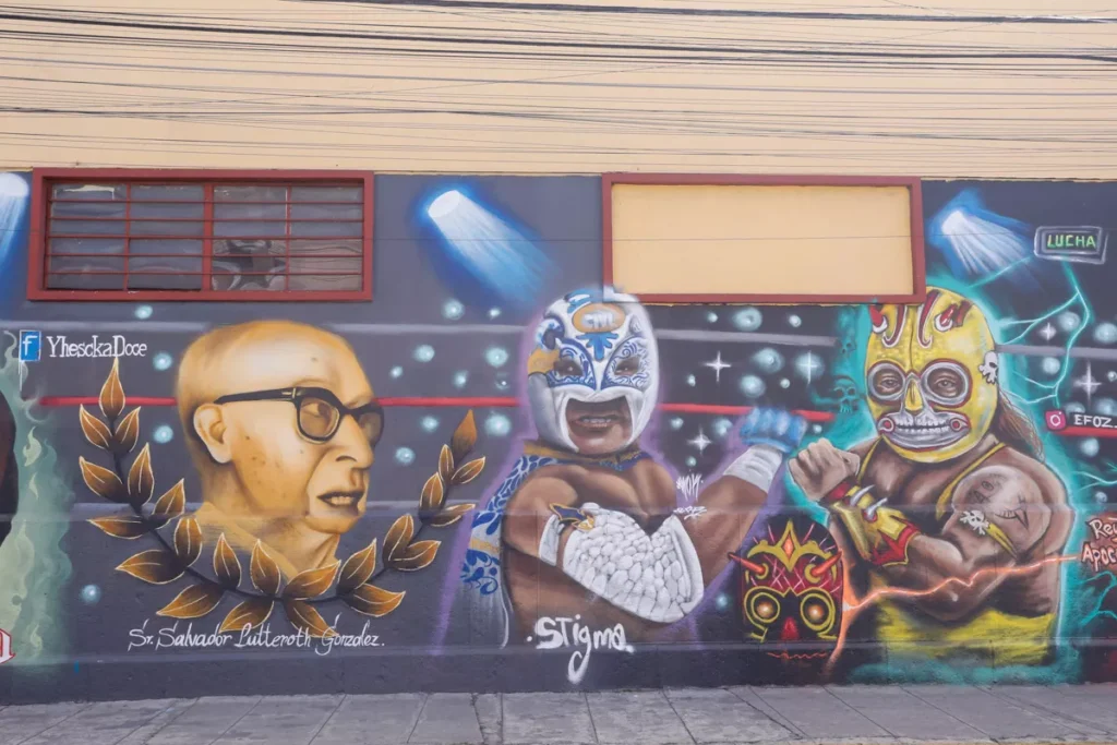 FOTOS: Arena Puebla estrena mural con los luchadores más emblemáticos de México 12 Inauguracion Mural Arte Lucha en la Arena Puebla 4