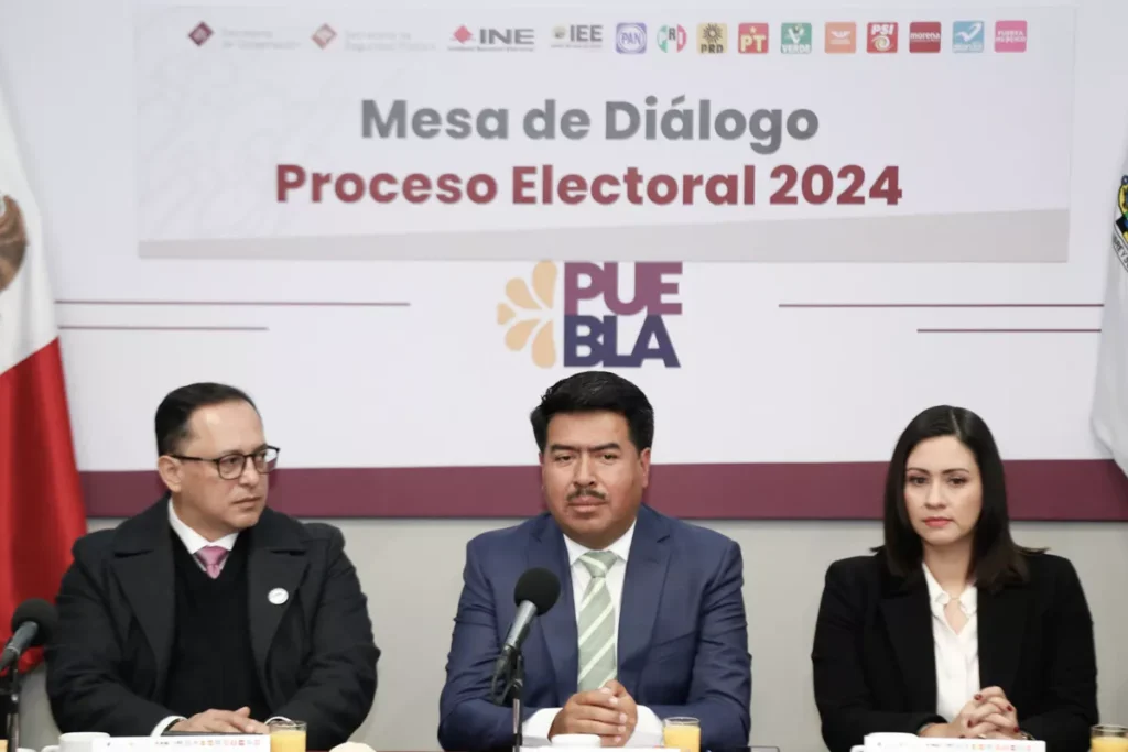 Mesa de Dialogo para el Proceso Electoral 2024 Puebla MORENA PAN VERDE PRI 4