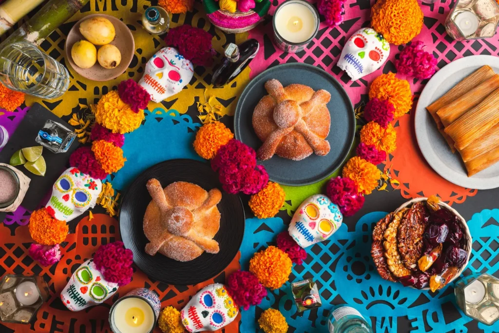 Tradicional ofrenda de Día de Muertos 