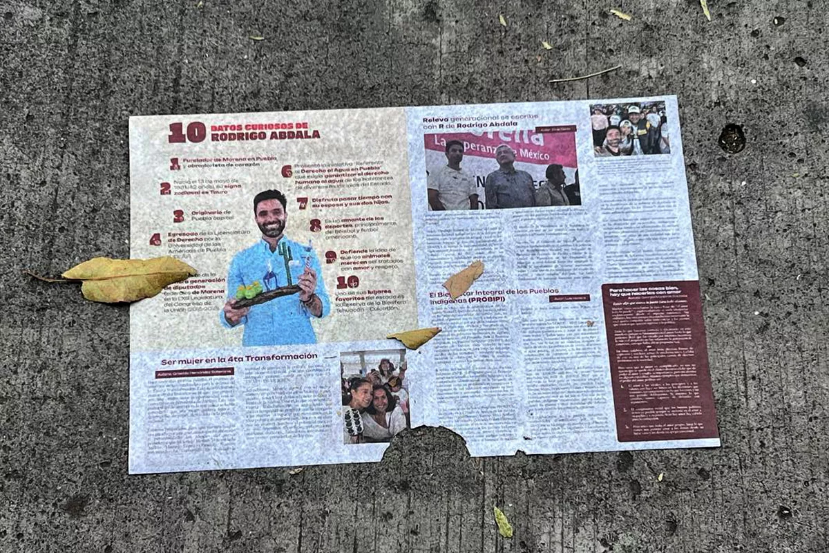 Propaganda de aspirantes de Morena a la gubernatura de Puebla 10