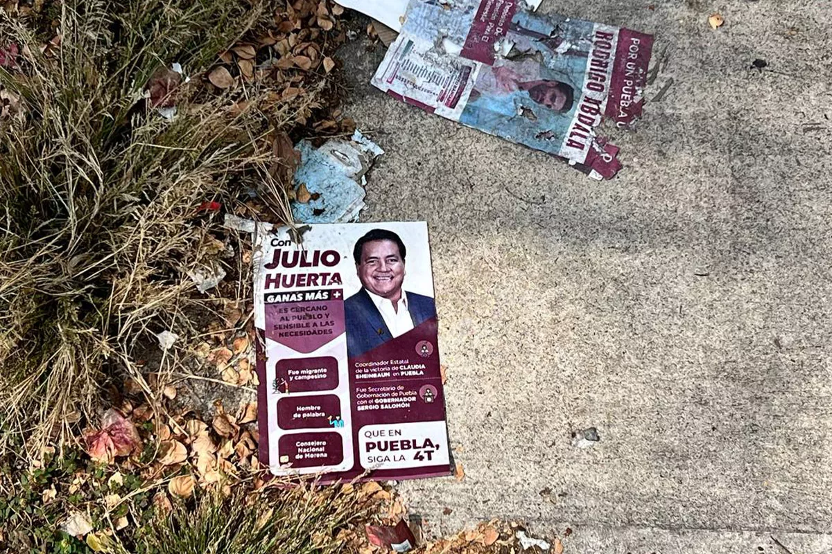 Propaganda de aspirantes de Morena a la gubernatura de Puebla 4