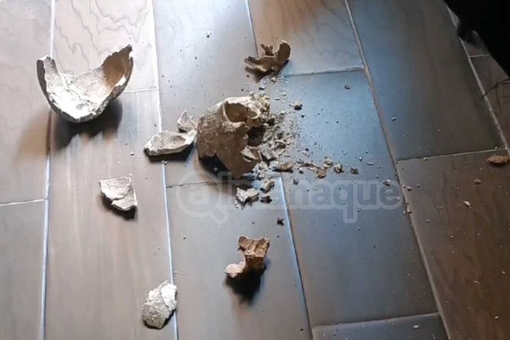 Rompen cráneo de 700 años en Cholula