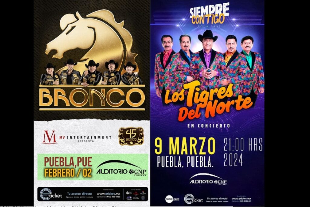 bronco los tigres del norte en Puebla