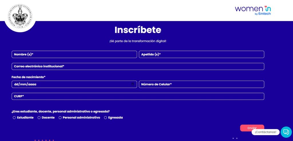 convocatoria women in tech buap