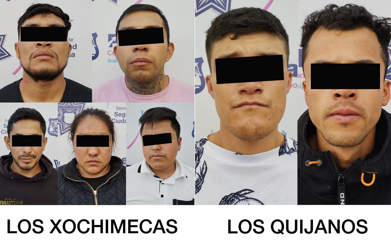 Detienen a 8 personas en Puebla por robo de automóvil 4 detenidos Puebla 2