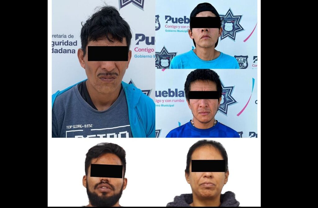 detenidos robo a transporte publico de Puebla