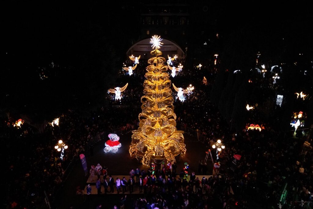 encendido del árbol de Navidad en Puebla