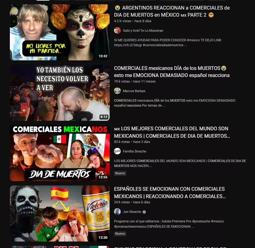 Extranjeros reaccionan a comerciales de Día de Muertos 