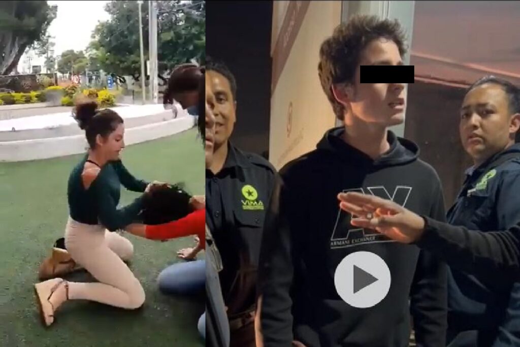 Difunden video de la supuesta madre del junior de Angelópolis golpeando a otra mujer