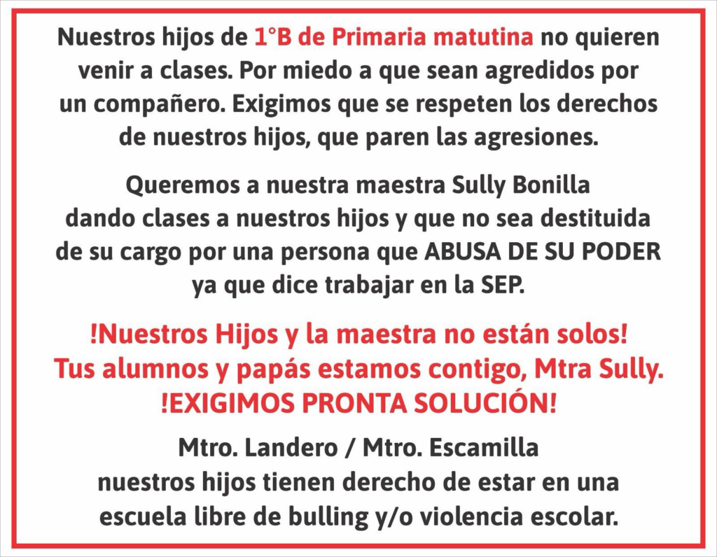 padres de familia se manifiestan en el cenhch