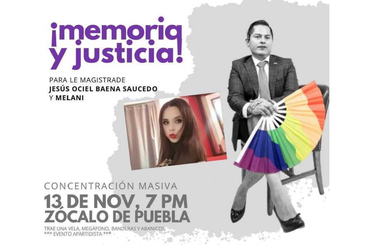 Organizan velada en Puebla para exigir justicia por le magistrade Jesús Ociel Baena y Melani 1 velada en puebla por le magistrade y melani