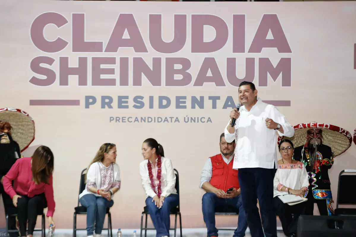 Armenta arrancará precampaña con evento simultáneo la tarde del 25 de diciembre 1 Claudia Sheinbaum Ajejandro Armenta en Acatlan de Osorio 7