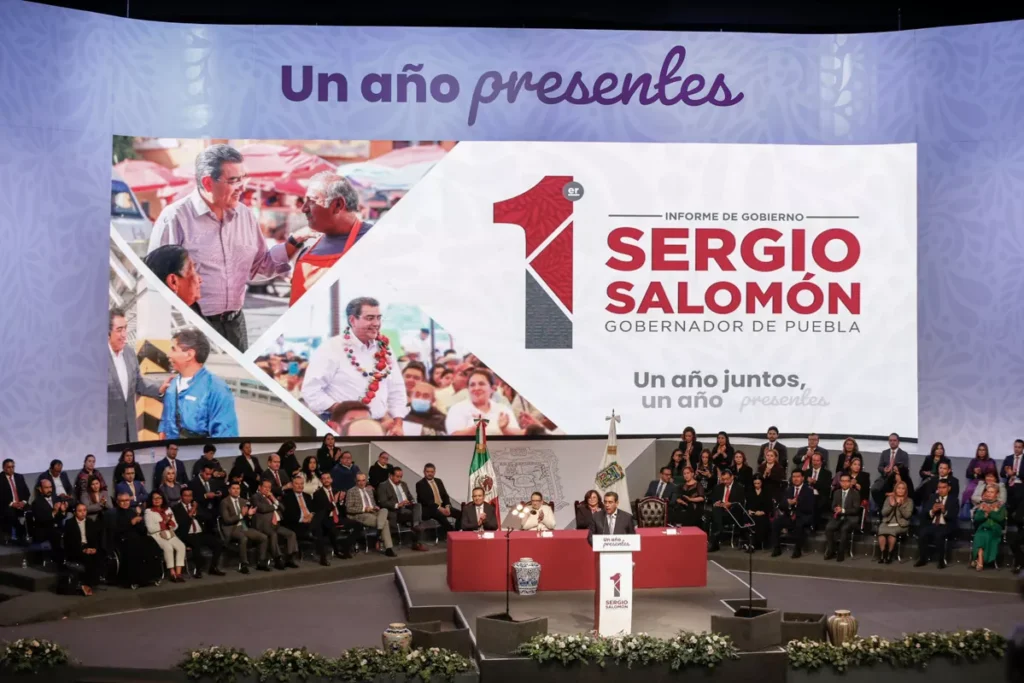 Informe de gobierno gobernado de Pueblar Sergio Salomon 2