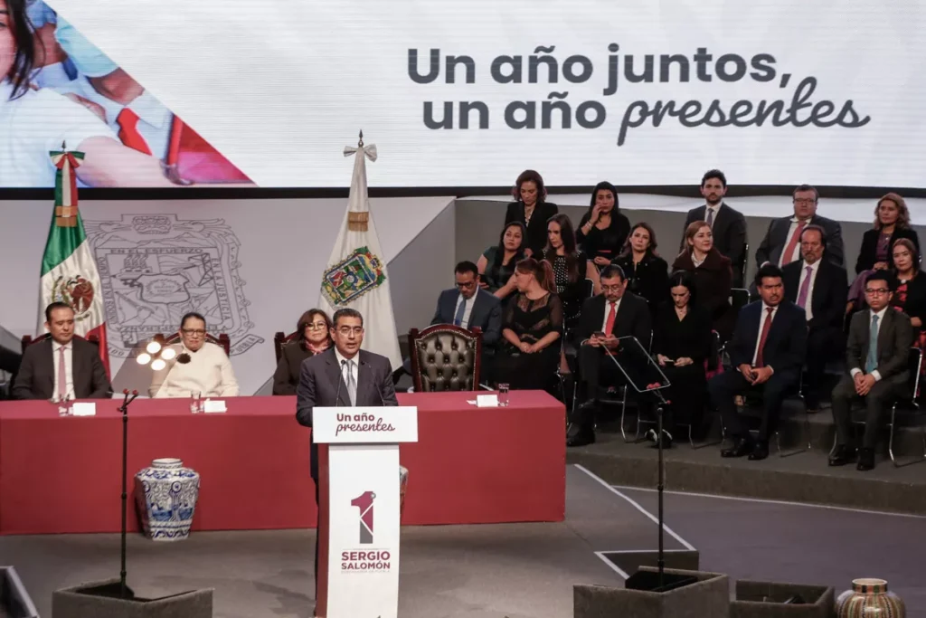 Informe de gobierno gobernado de Pueblar Sergio Salomon 3