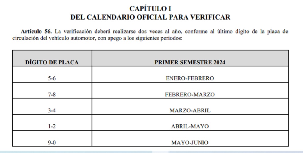 calendario de verificacion 2024 Puebla 1