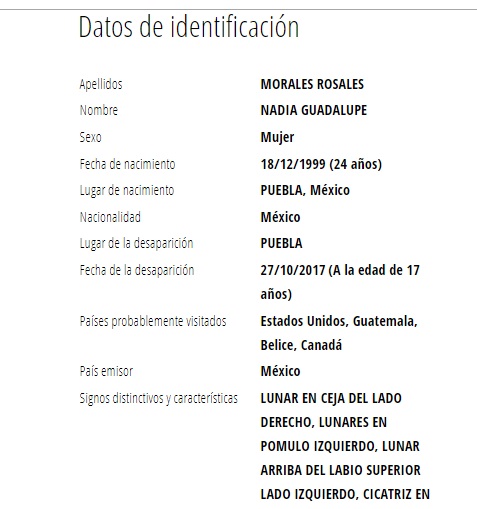 ficha interpol desaparecido nadia rosales