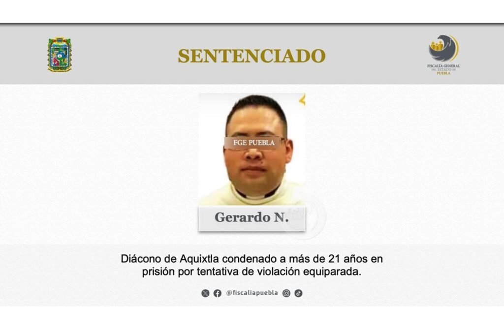 Gerardo N, cura de Aquixtla sentenciado a 21 años de cárcel por violación equiparada