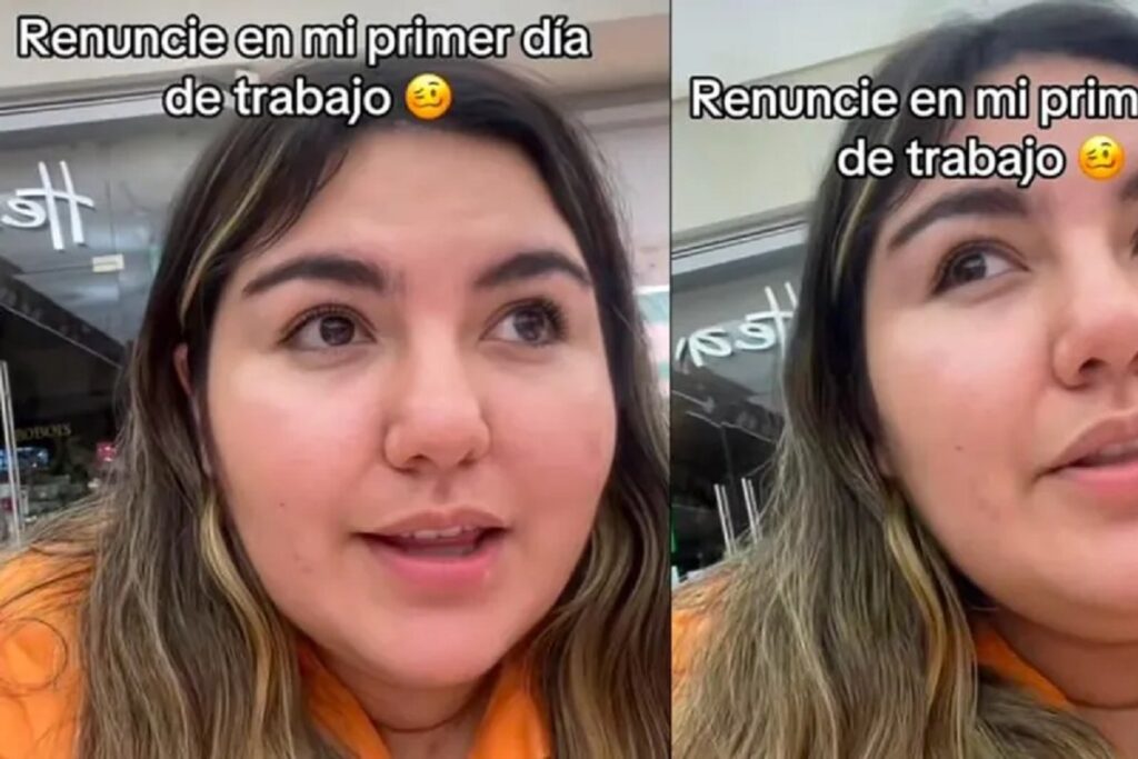 renuncia en su primer día de trabajo