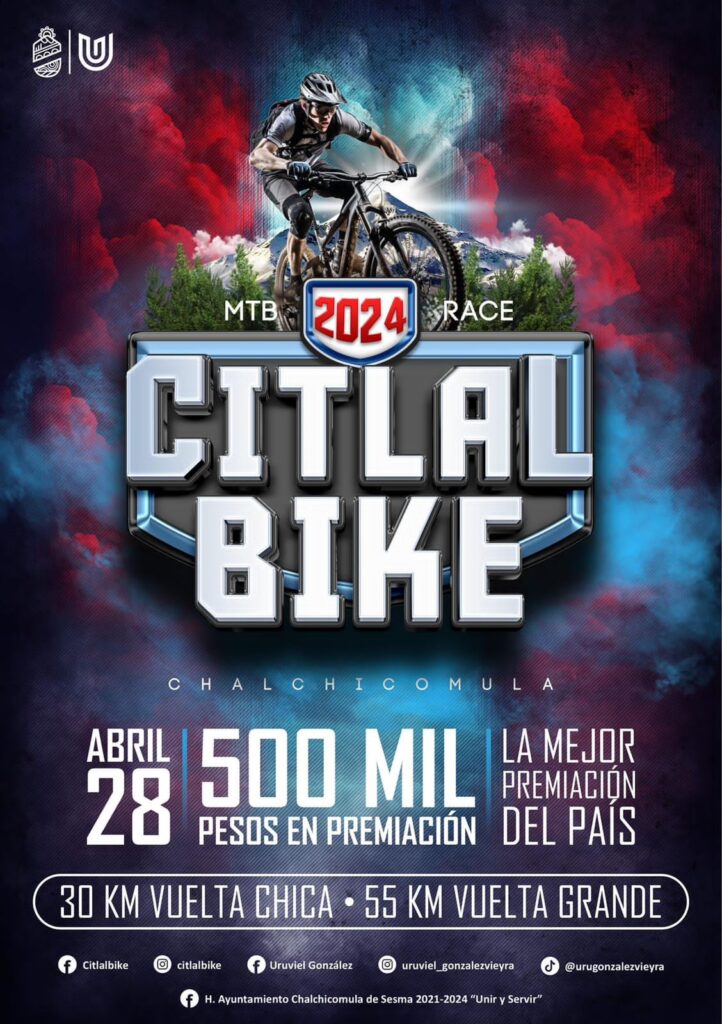 Gobierno de Chalchicomula de Sesma anuncia la Carrera Citlal Bike 2024