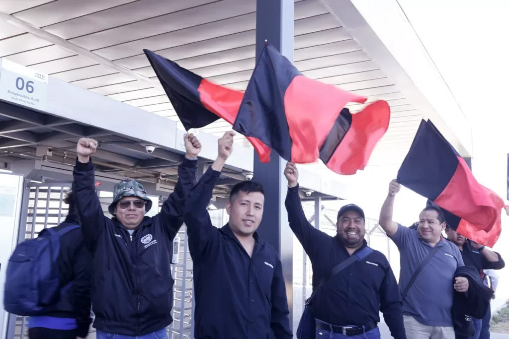 Huelga planta armadora AUDI Puebla 16