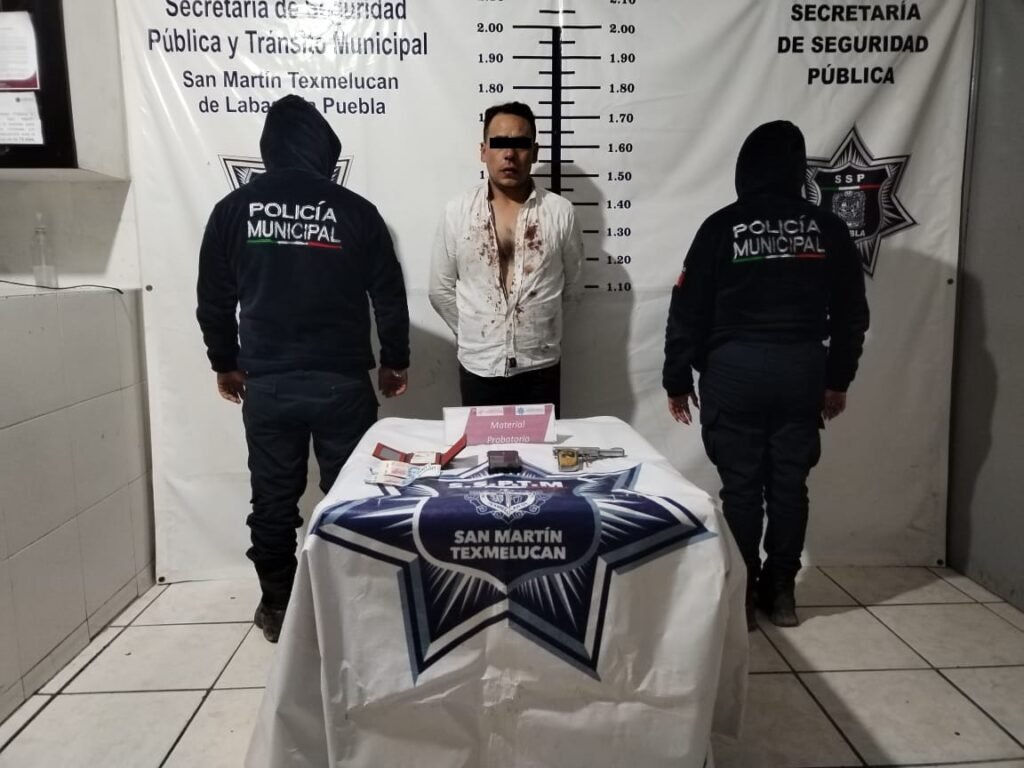 La SSP de Texmelucan detiene a un hombre armado que robó una motocicleta