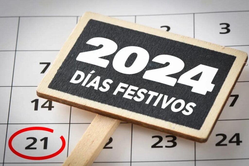 calendario oficial 2024 días feriados
