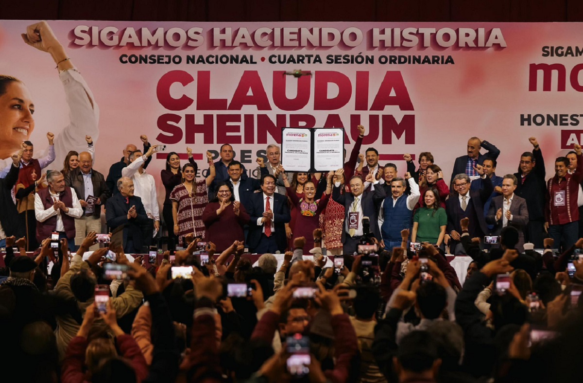 Sheinbaum recibe constancia como candidata presidencial por Morena (VIDEO) 1 claudia sheinbaum recibe constancia