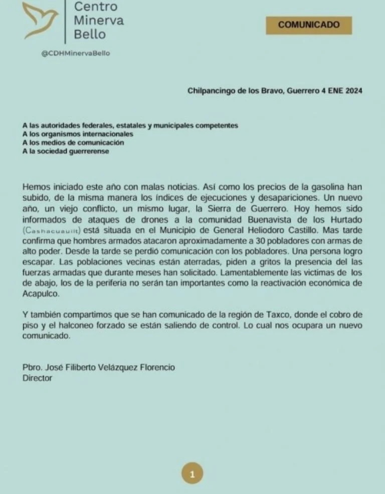 comunicado masacre buenavista