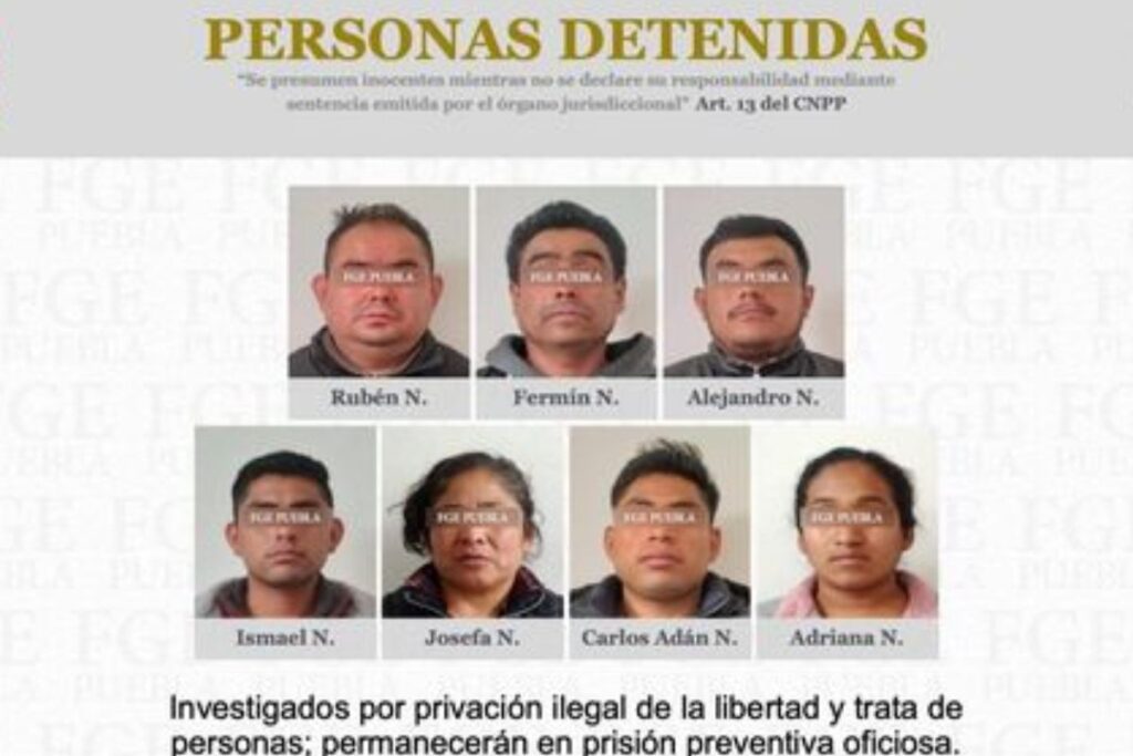 detnidos trata de mujeres en Puebla