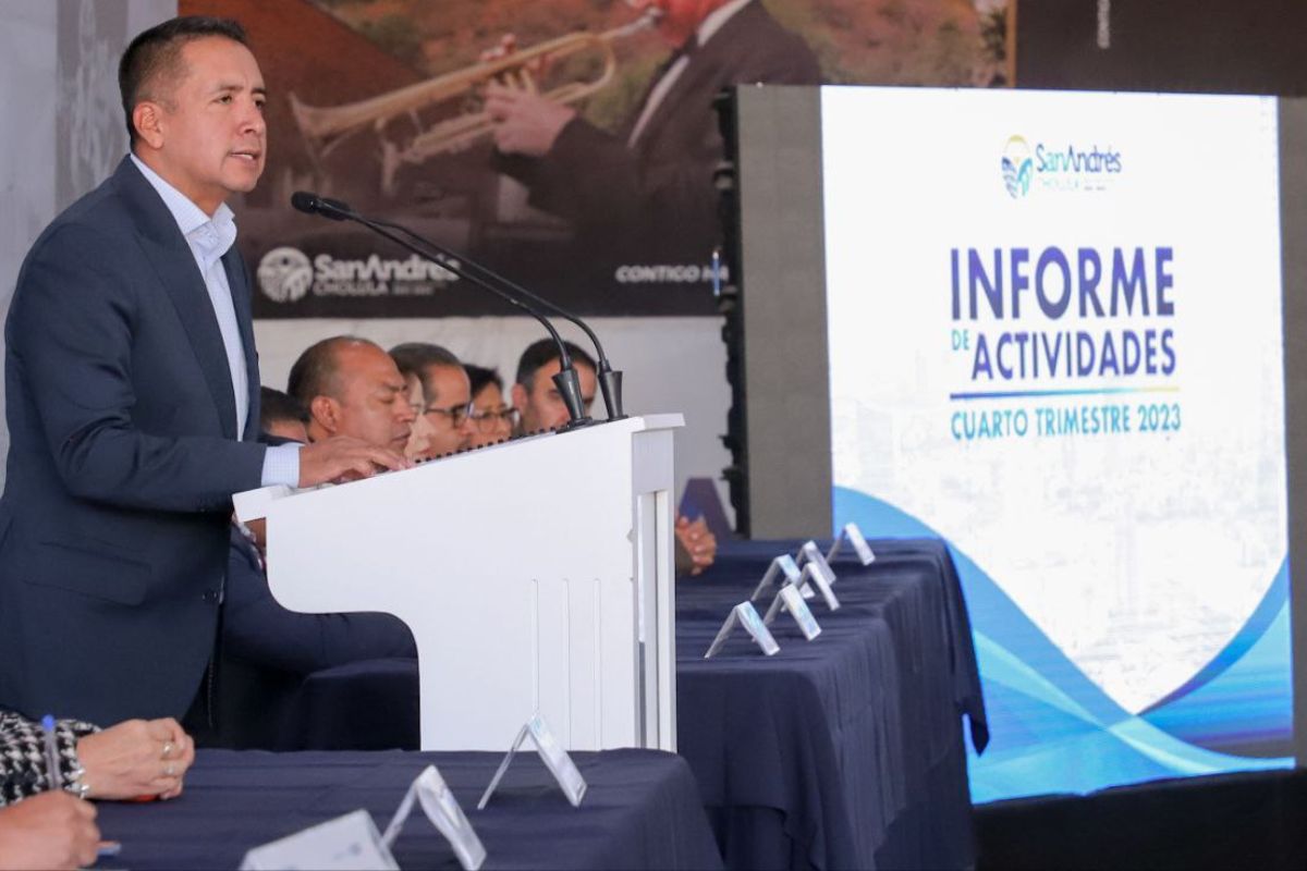 A pesar de intereses mezquinos y oscuros hay progreso en San Andrés Cholula: Mundo Tlatehui 1 informe Edmundo Tlatehui 2024