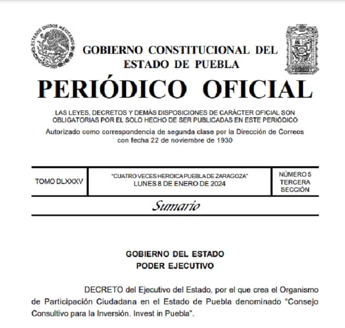 Invest in Puebla: el nuevo consejo consultivo para promocionar al estado 